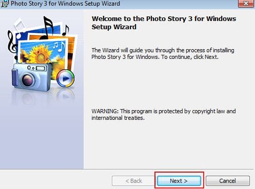 Cách cài đặt phần mềm Photo Story 3 trên Windows