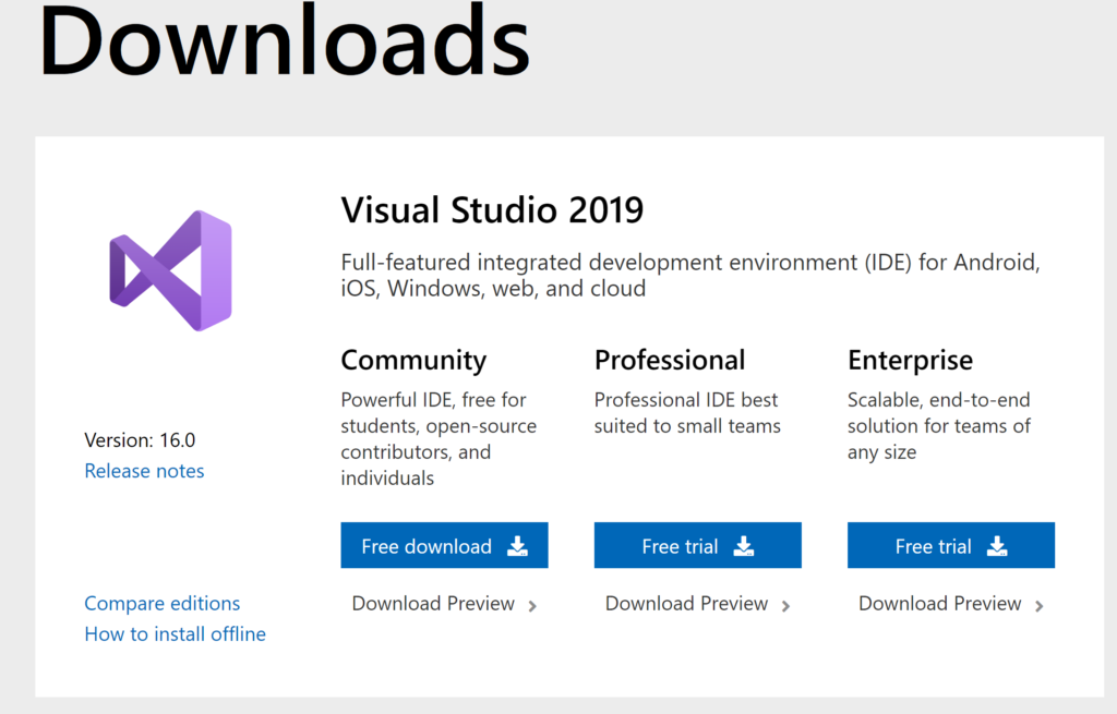 Hướng dẫn tải phần mềm Visual Studio