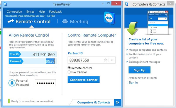 Tính năng chính của phần mềm TeamViewer